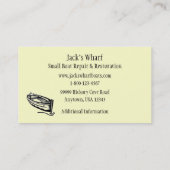 Modèle de carte de visite de réparation de bateau (Dos)