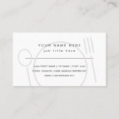 Modèle de carte de visite de restaurant moderne (Dos)