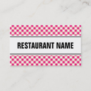 Modèle de carte de visite de restaurant nappe ro