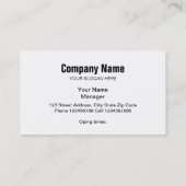 Modèle de carte de visite de restaurant| nappe rou (Dos)