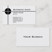 Modèle de carte de visite de réticules - noir (Devant / Derrière)