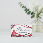 Modèle de carte de visite de salon de clou (Debout devant)