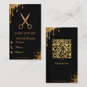 ✂️ Modèle de carte de visite de salon de coiffure (Devant / Derrière)