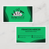Modèle de carte de visite de salon de coiffure mod (Devant / Derrière)