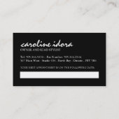 Modèle de carte de visite de salon et de spa (Dos)