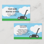Modèle de carte de visite de service de tonte de p (Devant / Derrière)