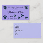 Modèle de carte de visite de soin des animaux (Devant / Derrière)