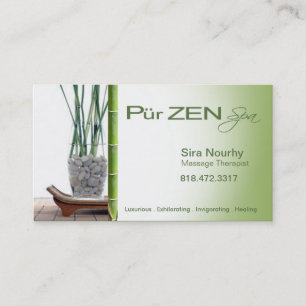 Modèle de carte de visite de spa de thérapeute d