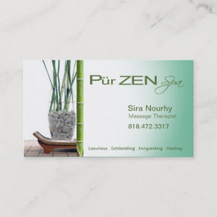 Modèle de carte de visite de spa de thérapeute d