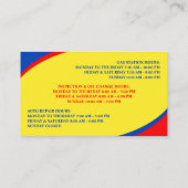 Modèle de carte de visite de station-service (Dos)