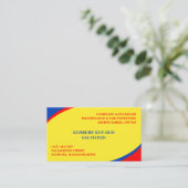 Modèle de carte de visite de station-service (Debout devant)