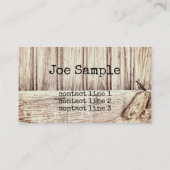 modèle de carte de visite de style rustique motif  (Dos)