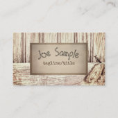 modèle de carte de visite de style rustique motif  (Devant)