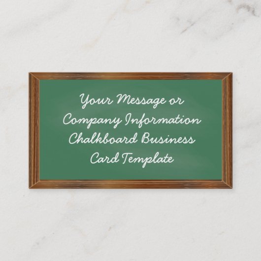 Modèle de carte de visite de tableau (Devant)