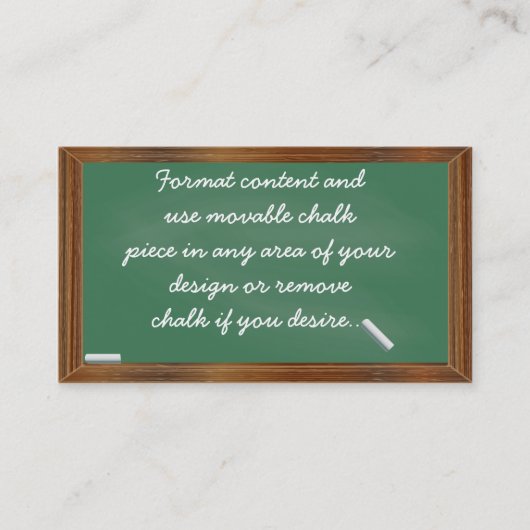 Modèle de carte de visite de tableau (Devant)