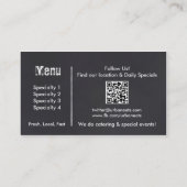 Modèle de carte de visite de tableau de camion de (Dos)