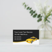 Modèle de carte de visite de taxi jaune moderne (Debout devant)