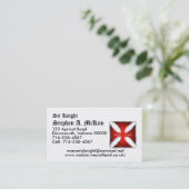 Modèle de carte de visite de Templar (Debout devant)