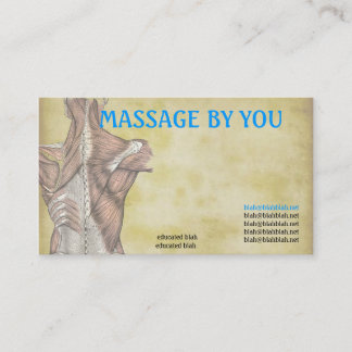 Modèle de carte de visite de thérapeute de massage