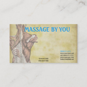 Modèle de carte de visite de thérapeute de massage
