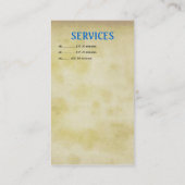 Modèle de carte de visite de thérapeute de massage (Dos)