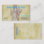 Modèle de carte de visite de thérapeute de massage (Devant / Derrière)