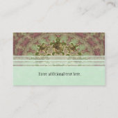 Modèle de carte de visite de tortue de jardin (Dos)