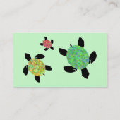 Modèle de carte de visite de tortue de mer de (Dos)