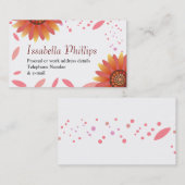 Modèle de carte de visite de tournesol de ressort (Devant / Derrière)