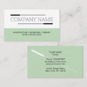 Modèle de carte de visite de traitement de l'acupu (Devant / Derrière)