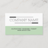 Modèle de carte de visite de traitement de l'acupu (Devant)