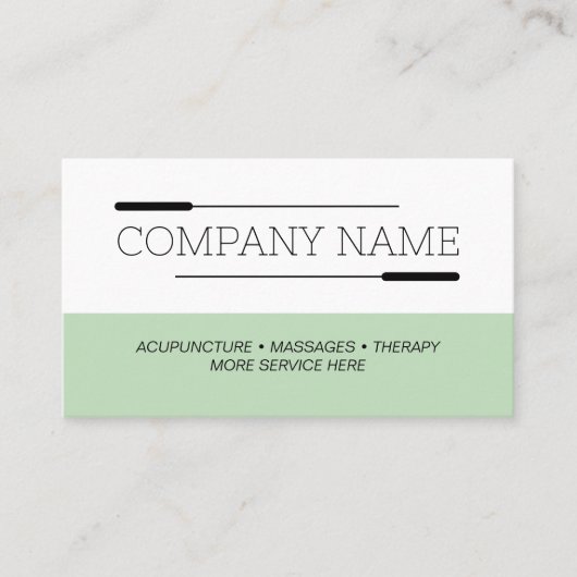 Modèle de carte de visite de traitement de l'acupu (Devant)