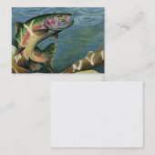 Modèle de carte de visite de TRUITE ARC-EN-CIEL (Devant / Derrière)