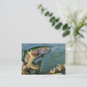 Modèle de carte de visite de TRUITE ARC-EN-CIEL (Debout devant)