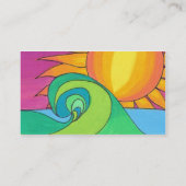 Modèle de carte de visite de vague chaude (Dos)