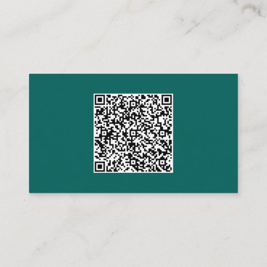 Modèle de carte de visite de votre logo et code QR (Dos)