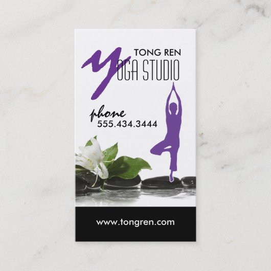 Modèle de carte de visite de yoga (Devant)