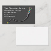 Modèle de carte de visite d'électricien simple (Devant / Derrière)