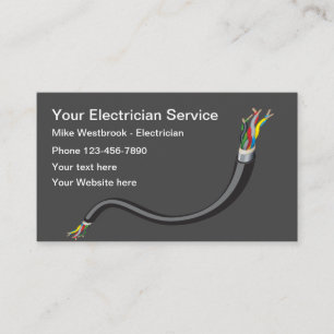 Modèle de carte de visite d'électricien simple