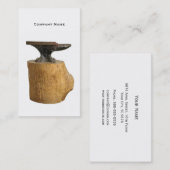 Modèle de carte de visite d'enclume de forgeron (Devant / Derrière)