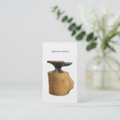 Modèle de carte de visite d'enclume de forgeron (Debout devant)