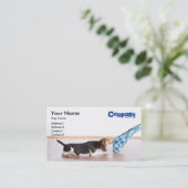 Modèle de carte de visite d'entraîneur de chien (Debout devant)