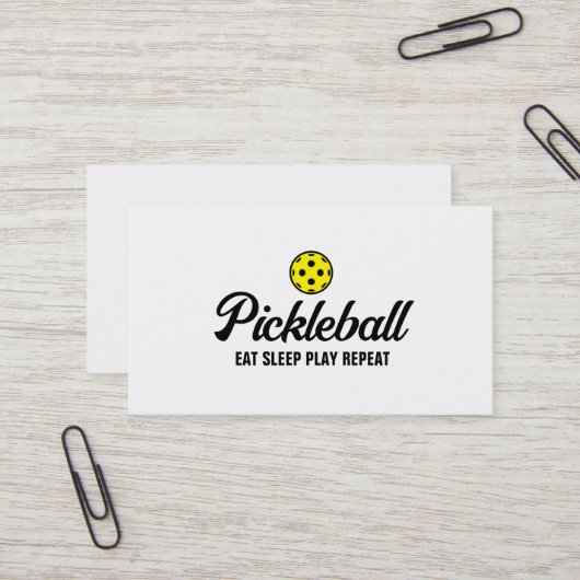 Modèle de carte de visite d'entraîneur de pickleba (Devant/Arrière en situation)