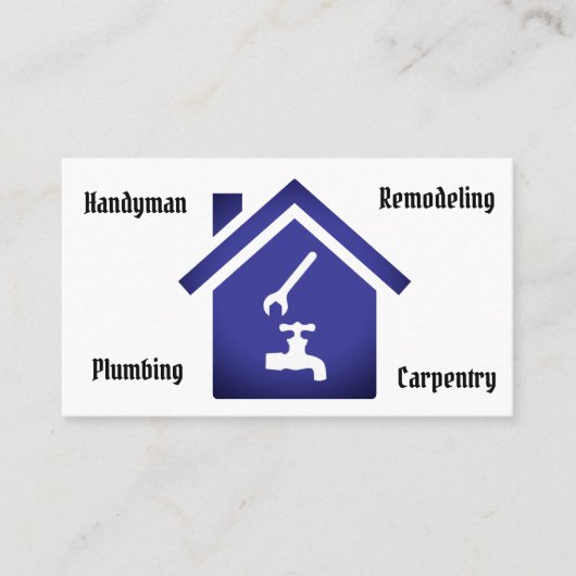 Modèle de carte de visite d'entrepreneur (Devant)