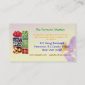 Modèle de carte de visite des agriculteurs (Dos)