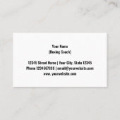 Modèle de carte de visite des leçons de formation (Dos)