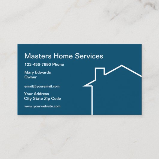 Modèle de carte de visite des services à domicile  (Devant)