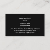 Modèle de carte de visite des services de camionna (Dos)