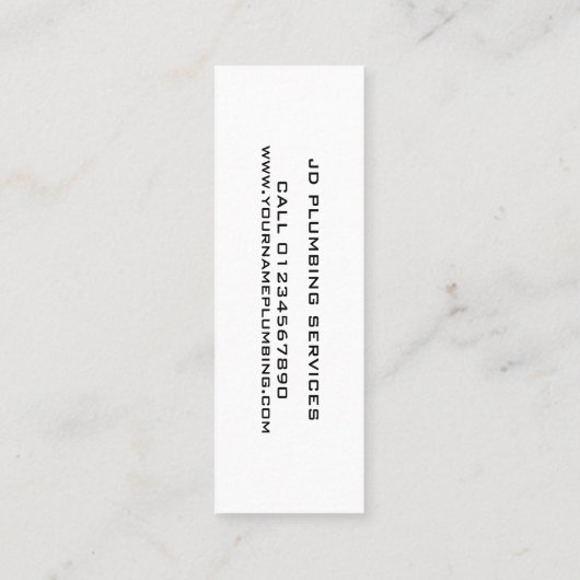 Modèle de carte de visite des services de plomberi (Dos)