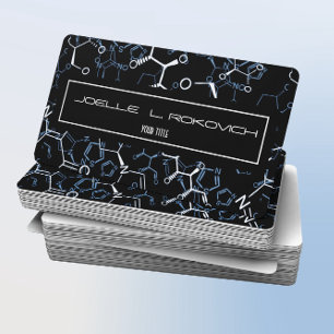 Modèle de carte de visite des symboles de chimie c